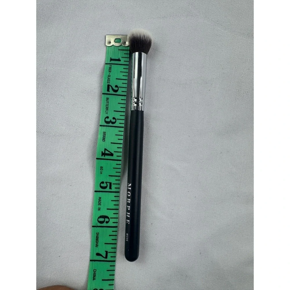Morphe M335 Chubby Buffer Brush Black Silver Synthetic Concealer Blending Brush